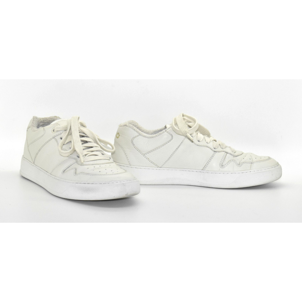 B8 Auth KOIO Metro Antique White Leather Lace Up Low-Top Trainers Shoes Size 7